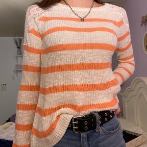 Hollister stripped lace top